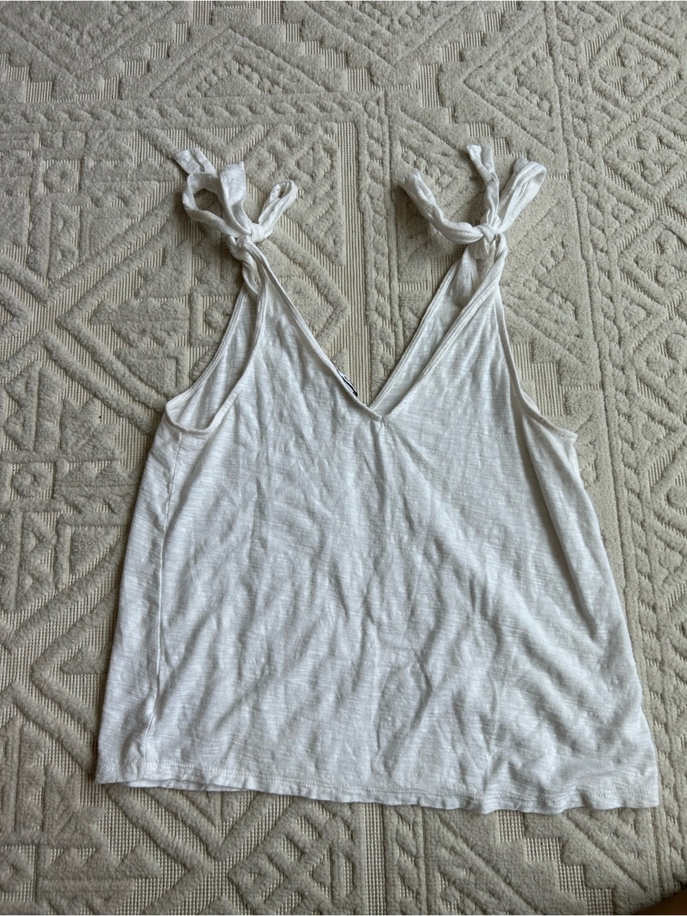 Express White Tie-Shoulder V-Neck Camisole